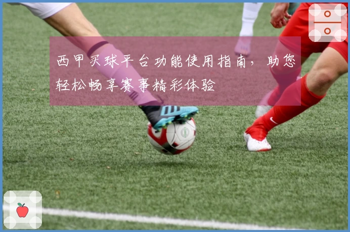 西甲买球平台功能使用指南，助您轻松畅享赛事精彩体验